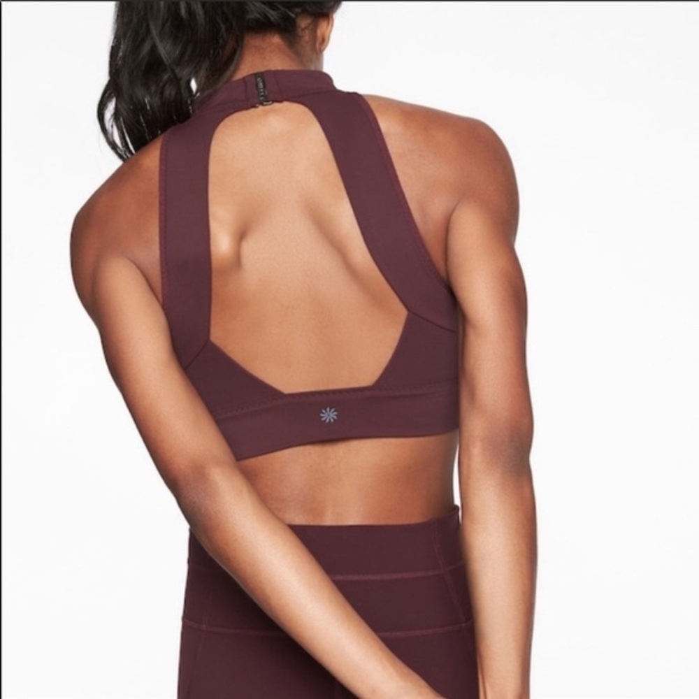 Athleta Vinyasa Sports Bra Crop Top In Powervita S